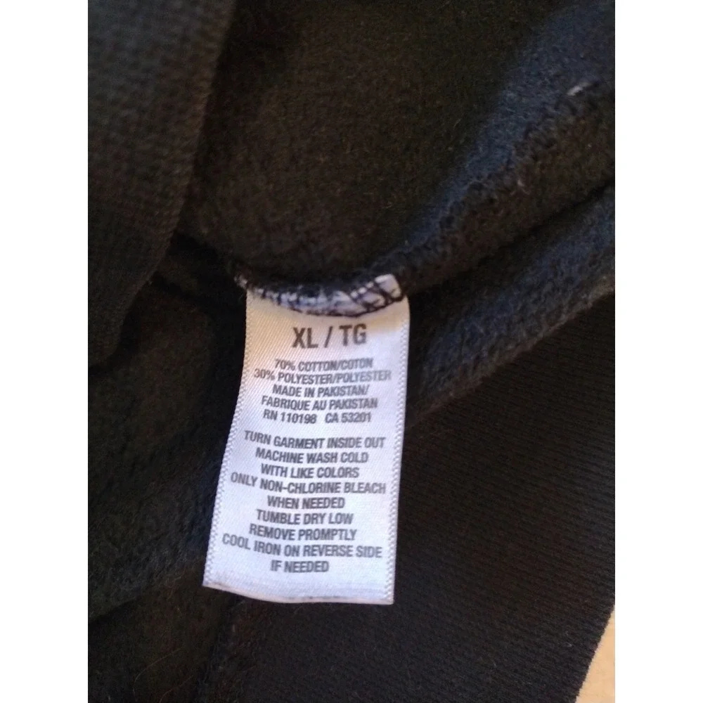 Aeropostale Hooded Sweatshirt Kid XL‎ Black Silver Glitter Logo Pullover Junior